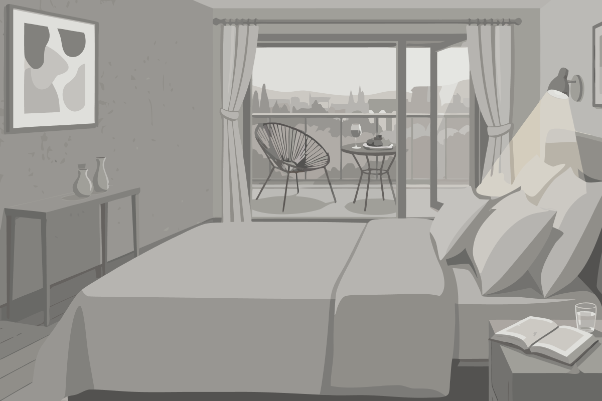 Habitación Doble con vistas al mar y bañera de hidromasaje